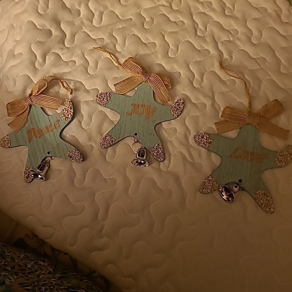 Love ,Joy and Peace Starfish Ornaments
